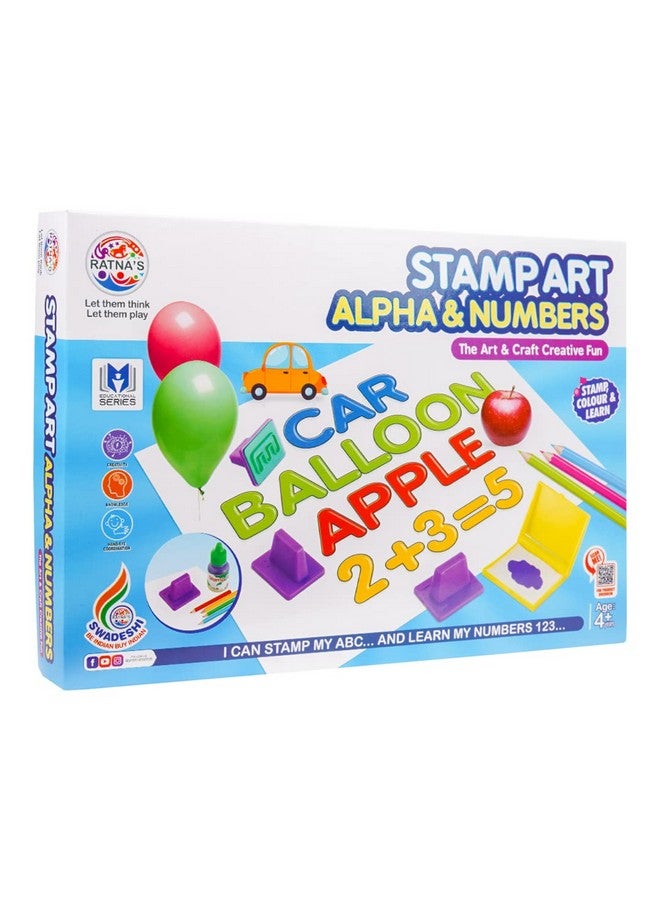 RATNA'S Stamp Art Alphabets & Numbers | Art & Craft Creative Fun Kit Stamp it, Color it & Learn with kit for Toddlers & Kids - Image 1