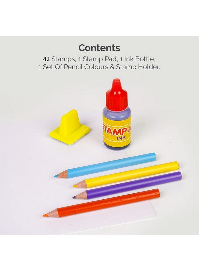 RATNA'S Stamp Art Alphabets & Numbers | Art & Craft Creative Fun Kit Stamp it, Color it & Learn with kit for Toddlers & Kids - Image 2