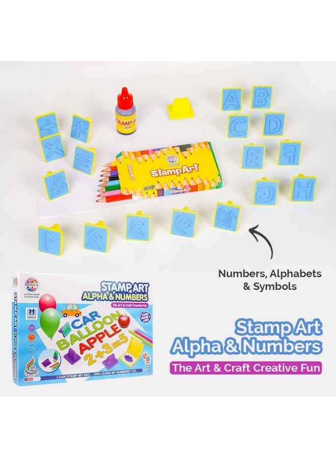RATNA'S Stamp Art Alphabets & Numbers | Art & Craft Creative Fun Kit Stamp it, Color it & Learn with kit for Toddlers & Kids - Image 4