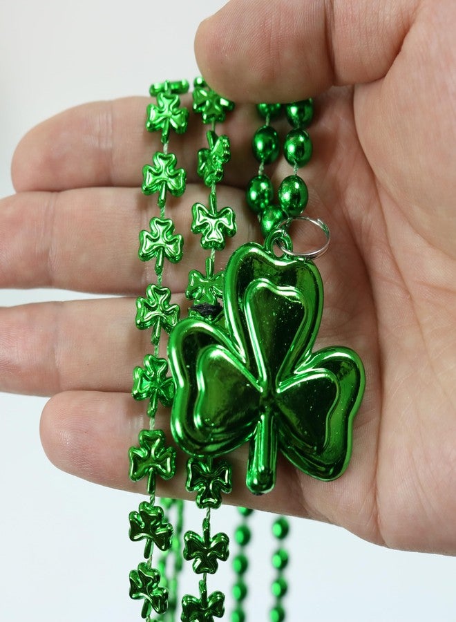 GiftExpress 72-Pack St. Patrick’s Day Green Shamrock Bead Necklaces - Metallic Party Favors, Irish Parade Accessories, Lucky Clover Decorations - Image 5
