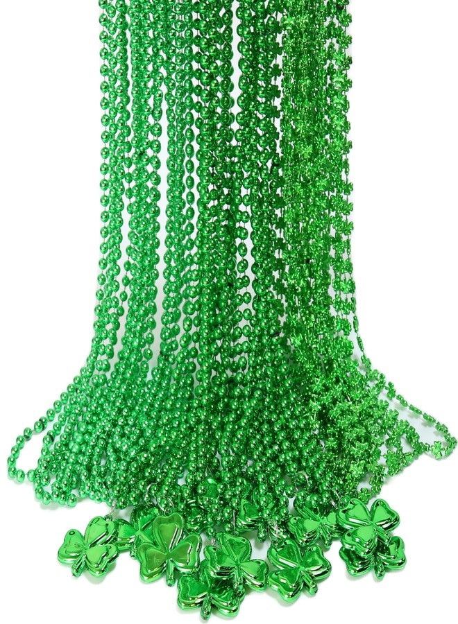 GiftExpress 72-Pack St. Patrick’s Day Green Shamrock Bead Necklaces - Metallic Party Favors, Irish Parade Accessories, Lucky Clover Decorations - Image 4