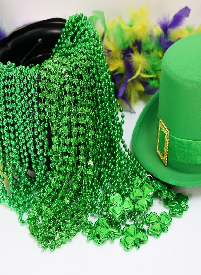 GiftExpress 72-Pack St. Patrick’s Day Green Shamrock Bead Necklaces - Metallic Party Favors, Irish Parade Accessories, Lucky Clover Decorations - Image 3