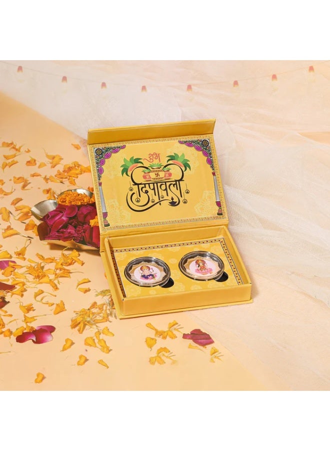 SILVER COIN 4 GRAMS 999 SILVER SHUBH DIWALI MINTED COIN - Image 3