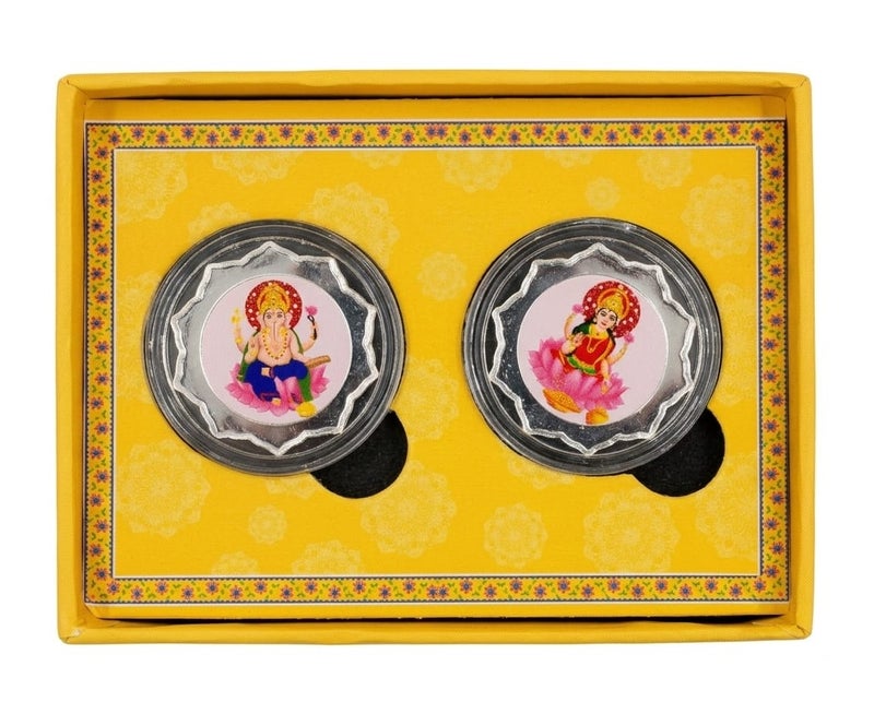 SILVER COIN 4 GRAMS 999 SILVER SHUBH DIWALI MINTED COIN - Image 4