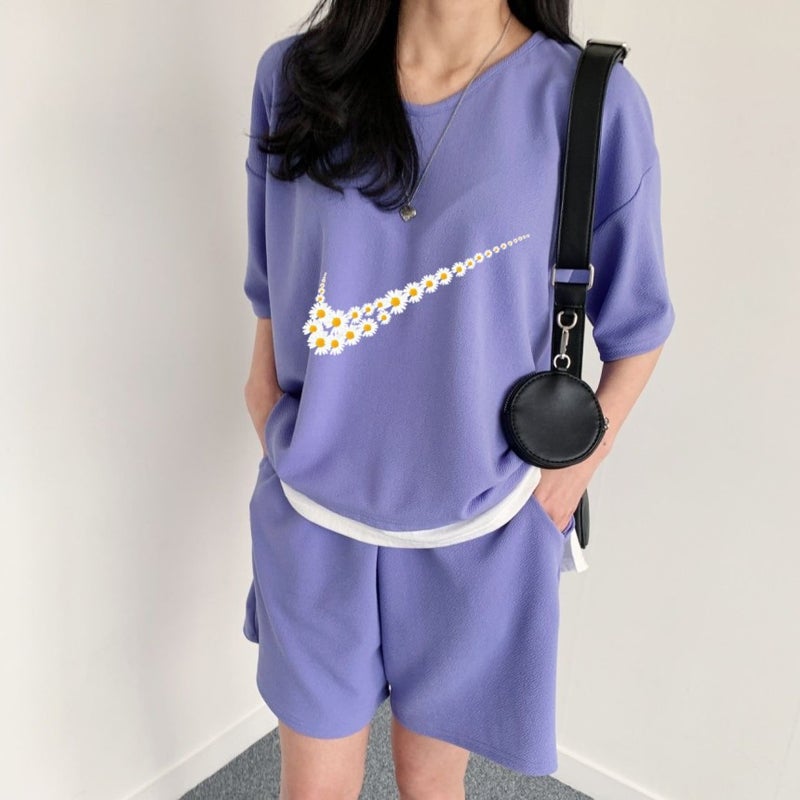 2023 Spring Summer Womens Sporty Chic Outfit Set Khaki  - Image 3