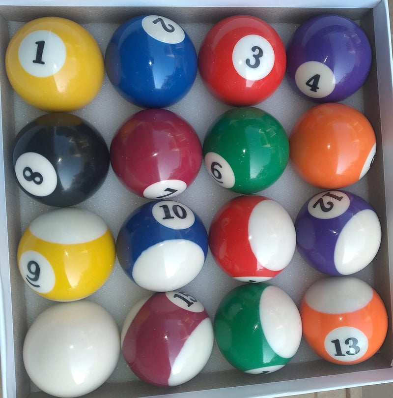 TIMA Pool Balls Regulation Billiard Ball Set Billiard/Pool Balls, (Set of 16 Balls) - 2-1/4 Inch Per Ball - Image 2