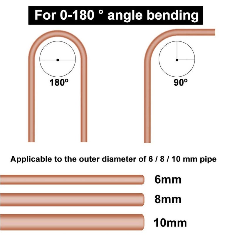 Digital Craft Digital Craft 180 Degree Pipe Bending Tool Heavy 3in1 Hand Manual Tube Bender Aluminum Alloy Tubing Bender Brake Line Curving Pliers 14 516 38Copper Pipe Tube Cutter 328 With Safety Hand Gloves  - Image 3