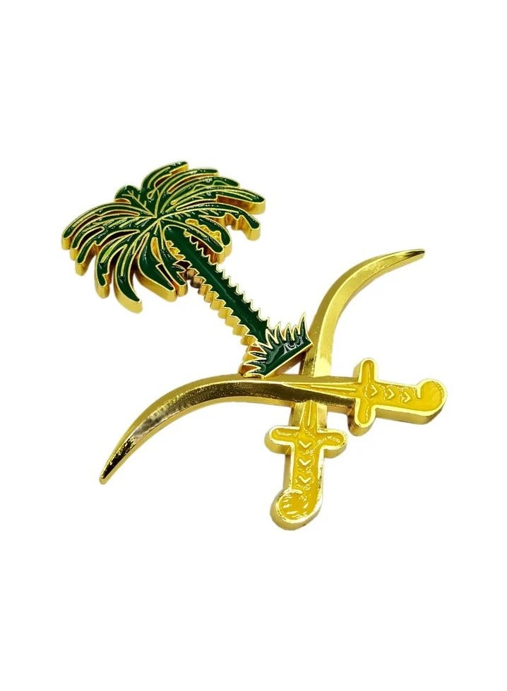 Saudi Arabia National Iogo Car Grill Emblem, Metal Car Grille Saudi Badge For Car - Image 2