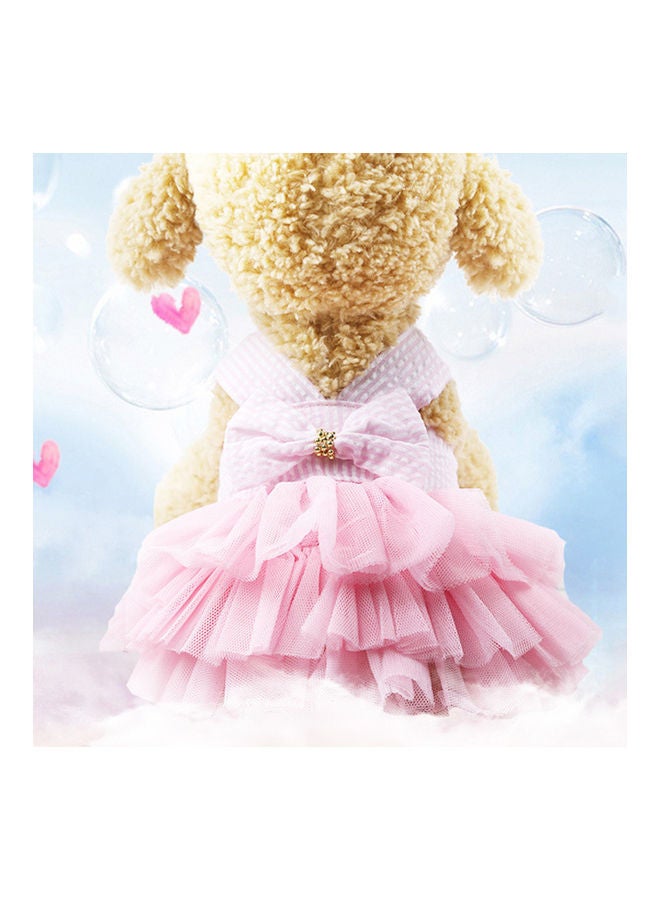 NIBEMINENT Summer Pet Dog Princess Strap Skirt Puppy Wedding Birthday Party Clothing Dress Pink 20*10*20cm - Image 1