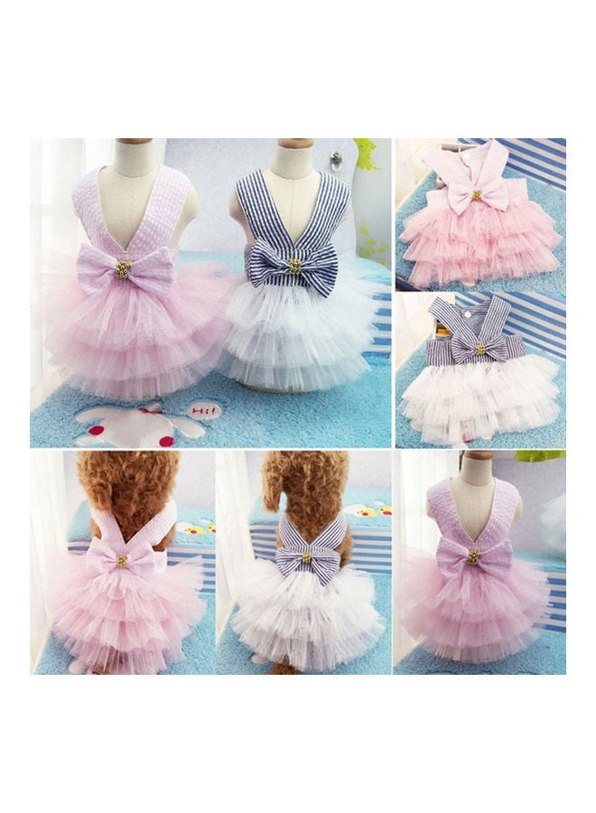 NIBEMINENT Summer Pet Dog Princess Strap Skirt Puppy Wedding Birthday Party Clothing Dress Pink 20*10*20cm - Image 2