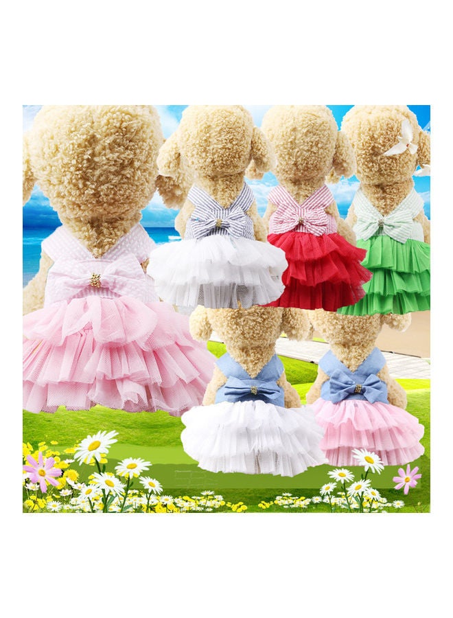 NIBEMINENT Summer Pet Dog Princess Strap Skirt Puppy Wedding Birthday Party Clothing Dress Pink 20*10*20cm - Image 3