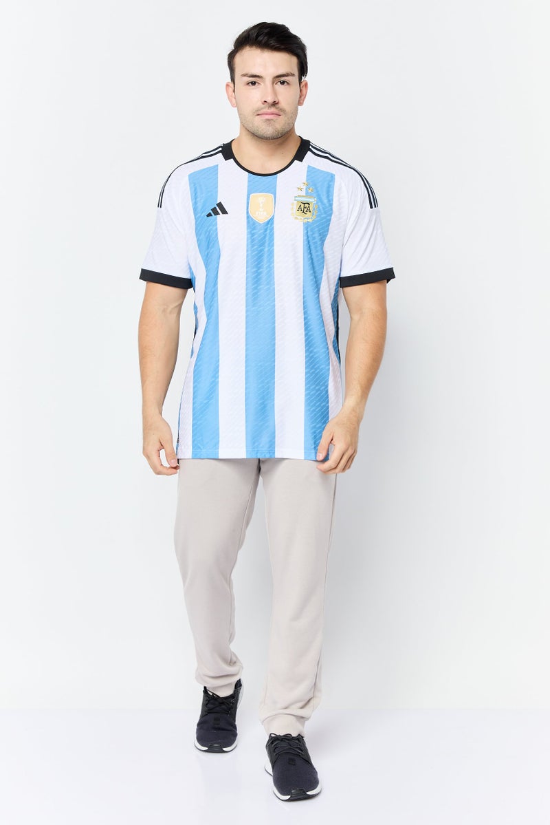 Adidas Men Sportswear Fit Short Sleeve Football Jersey, White - Image 4