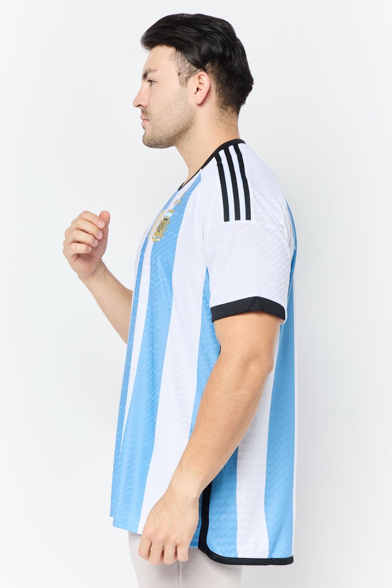 Adidas Men Sportswear Fit Short Sleeve Football Jersey, White - Image 2
