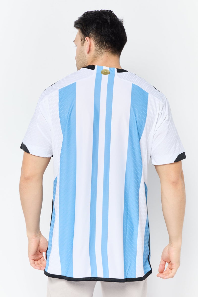 Adidas Men Sportswear Fit Short Sleeve Football Jersey, White - Image 3