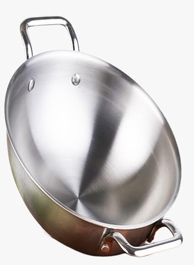 Redific Triply Stainless Steel Non Stick Extra Deep Cooking kadhai/kadai for cooking 2.5 MM thick Cookware set Wok/Kadai Induction Bottom heavy Base 5 Year Warranty Set of 1 Pc Size: 24 cm Capacity: 2.6 LTR - Image 2
