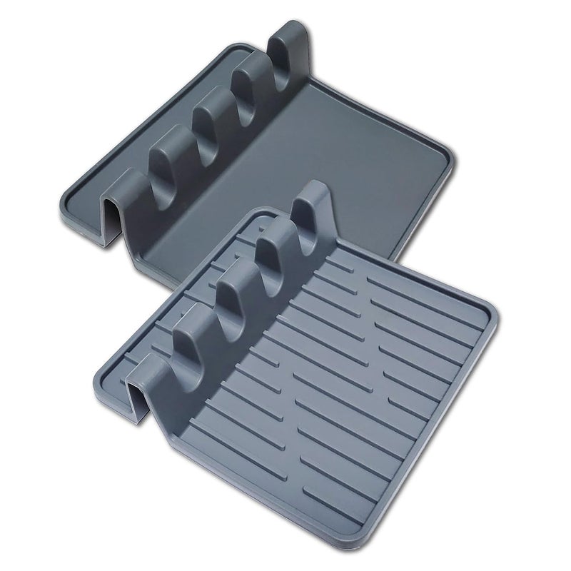 Acopelo Paint Brush Holder Set, Portable Silicone Stands with 4 Slots, 2 Pack - Image 1