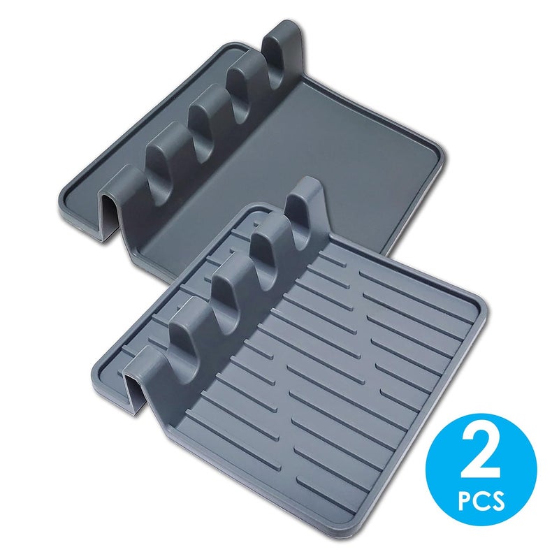 Acopelo Paint Brush Holder Set, Portable Silicone Stands with 4 Slots, 2 Pack - Image 2