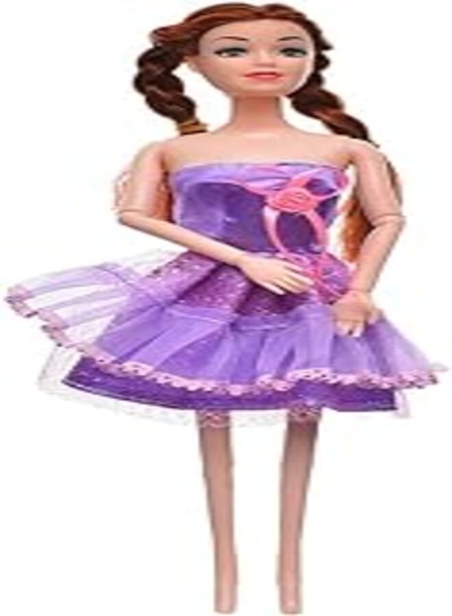 Girl Welfare 176A2 Set Of 2 Model Dolls Different Sizes With Spare Colourful Dresses - Multi Color
