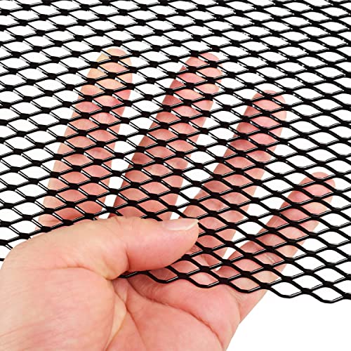 AggAuto Universal 40"x13" Car Grill Mesh - Aluminum Alloy Automotive Grille Insert Bumper 6x12mm Hexagon Hole, One of the Most Multifunctional Shape Grids 100x33cm Black - Image 5