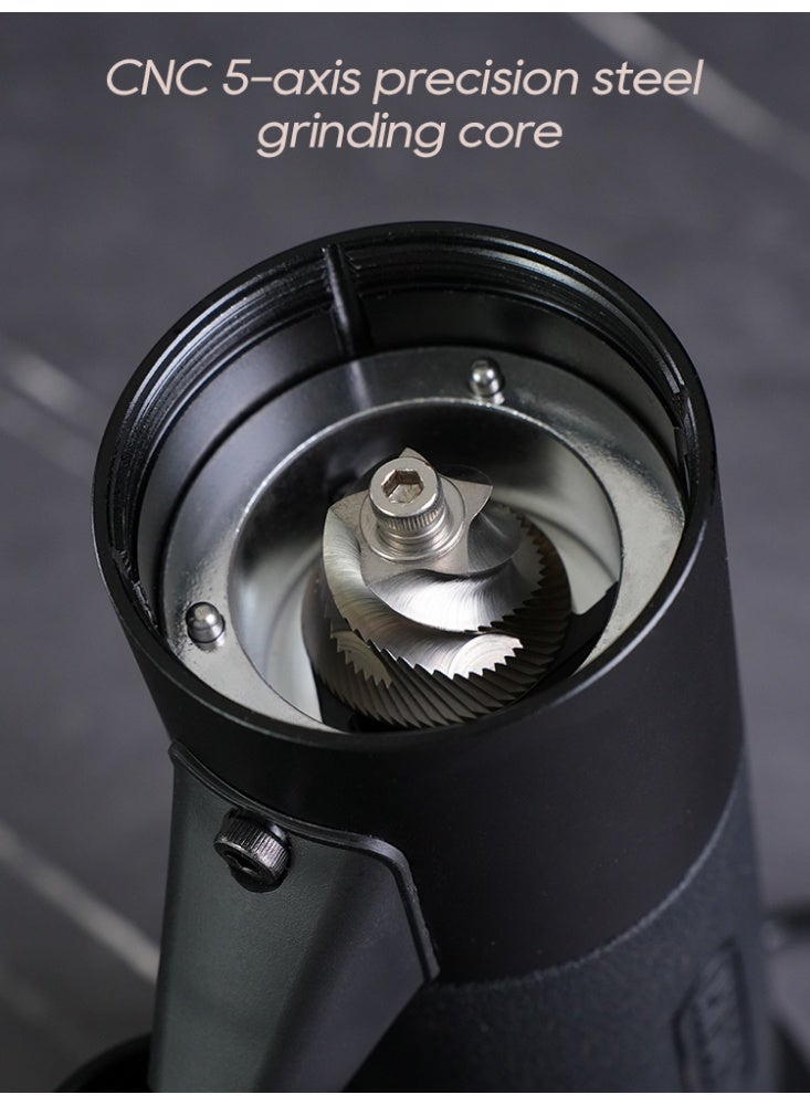 هيبرو مطحنة قهوة كهربائية مخروطية الشكل HiBREW G5A بقطر 48 مم، بتصميم سيليكون بملمس جلدي، مطحنة حبوب قهوة صغيرة الحجم محمولة، مثالية لتحضير الإسبريسو والقهوة التركية. - Image 4