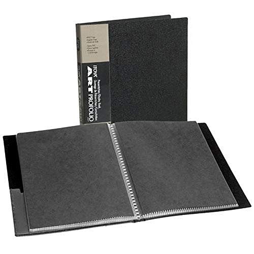Itoya Original Art ProFolio 9x12 Black Art Portfolio Binder with Plastic Sleeves and 48 Pages - Portfolio Folder for Artwork with Clear Sheet Protectors - Presentation Book for Art Display and Storage - Image 1