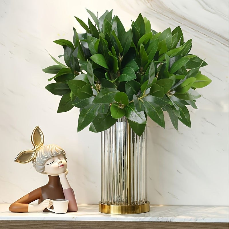 4pcs Artificial Greenery Stems Faux Eucalyptus Branches For Vase Fillers Shrubs Bush Home Wedding Party Kitchen Indoor Outdoor Decoration - Image 4