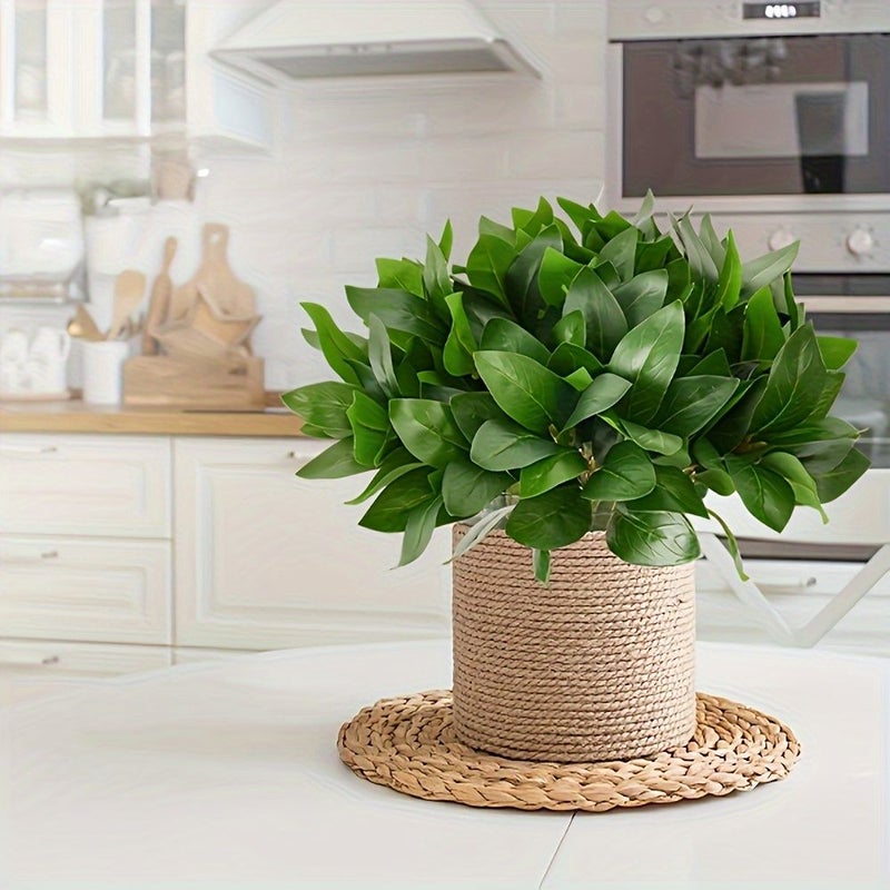 4pcs Artificial Greenery Stems Faux Eucalyptus Branches For Vase Fillers Shrubs Bush Home Wedding Party Kitchen Indoor Outdoor Decoration - Image 5