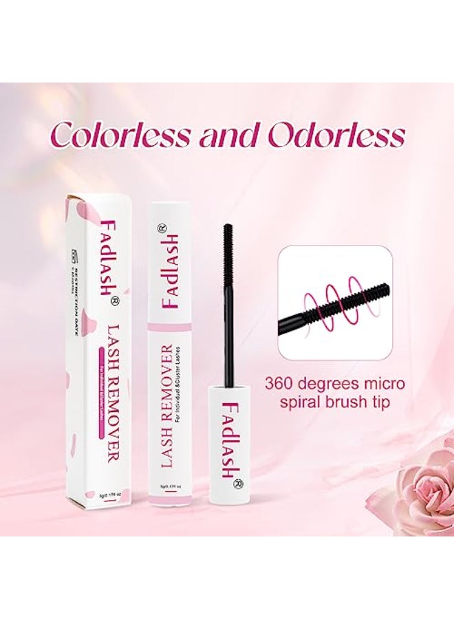 FADLASH Lash Remover for Lash Extensions 5ml Cluster Lash Glue Remover for Cluster Lashes Clear Easy Removal Eyelash Remover - Image 3