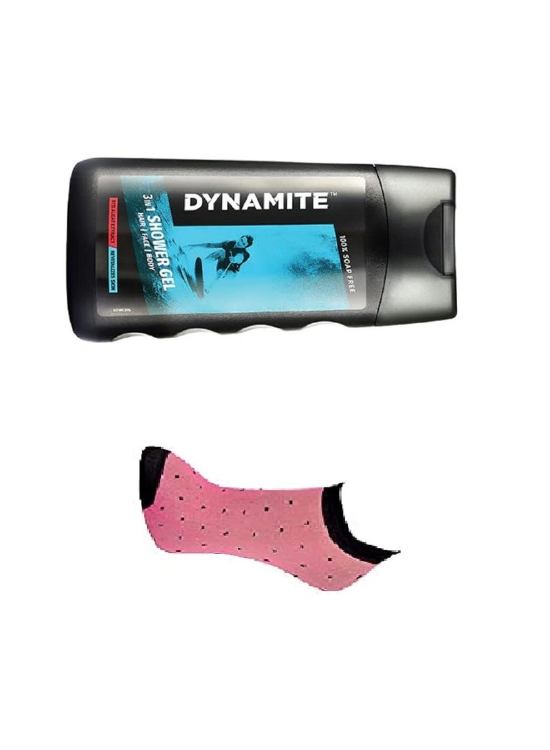 Nutrilite Amway - Dynamite 3 in 1 Shower Gel - 250 ml and women thin socks [free size] [Assorted Colors] - Image 2