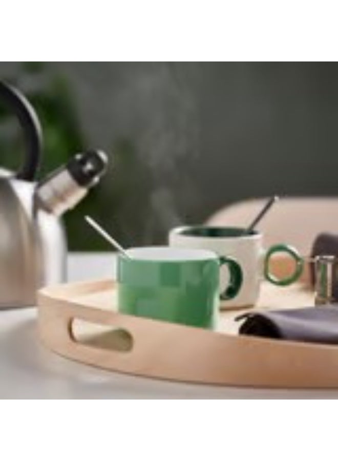 Mug white green 30 cl - Image 5