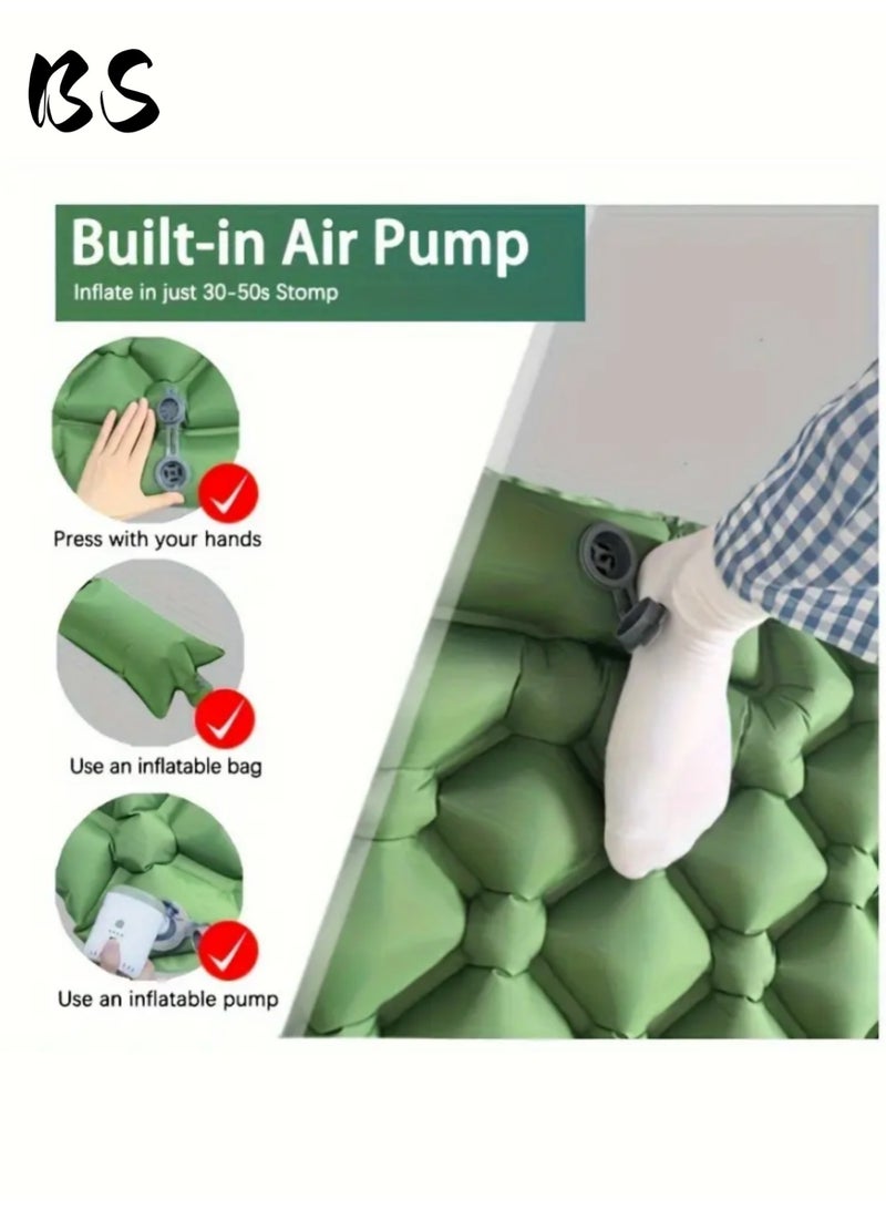 BS Single Camping Sleeping Mat | Ultralight Camping Mat | With Pillow | Built-in Foot Pedal Air Pump | Inflatable Sleeping Mat | Lightweight and Portable | Suitable for Camping | Backpacking | Hiking | Tent Camping. - Image 4