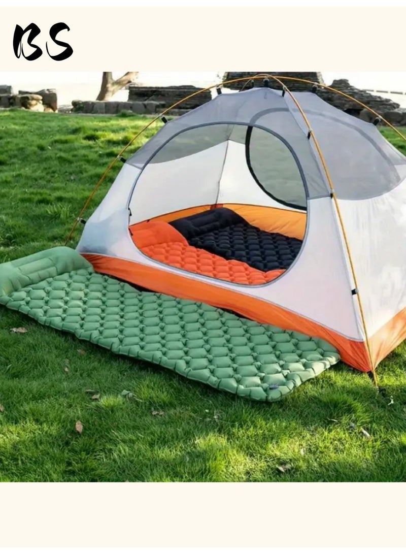 BS Single Camping Sleeping Mat | Ultralight Camping Mat | With Pillow | Built-in Foot Pedal Air Pump | Inflatable Sleeping Mat | Lightweight and Portable | Suitable for Camping | Backpacking | Hiking | Tent Camping. - Image 2