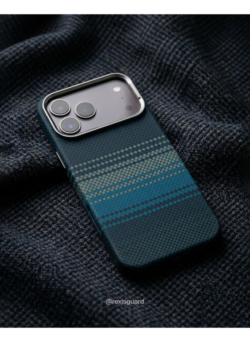 Phone Case: Magnetic Kevlar-Textured Carbon Fiber Full-Coverage Matte Protective Case for iPhone 17 Pro