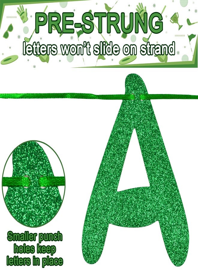 Uflashmi Pre-Strung Golf Happy Birthday Banner, Let’s Par-tee Golf Themed Birthday Party Decorations for Men - Image 4