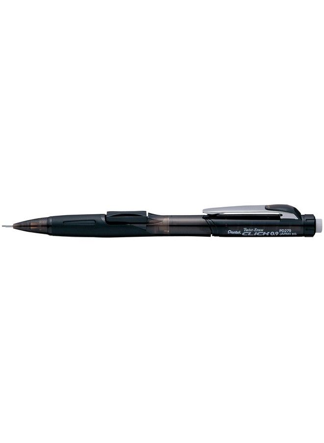 Pentel Mechanical Pencil Refillable Lead Eraser 0.9Mmblack (Penpd279Ta) - Image 1