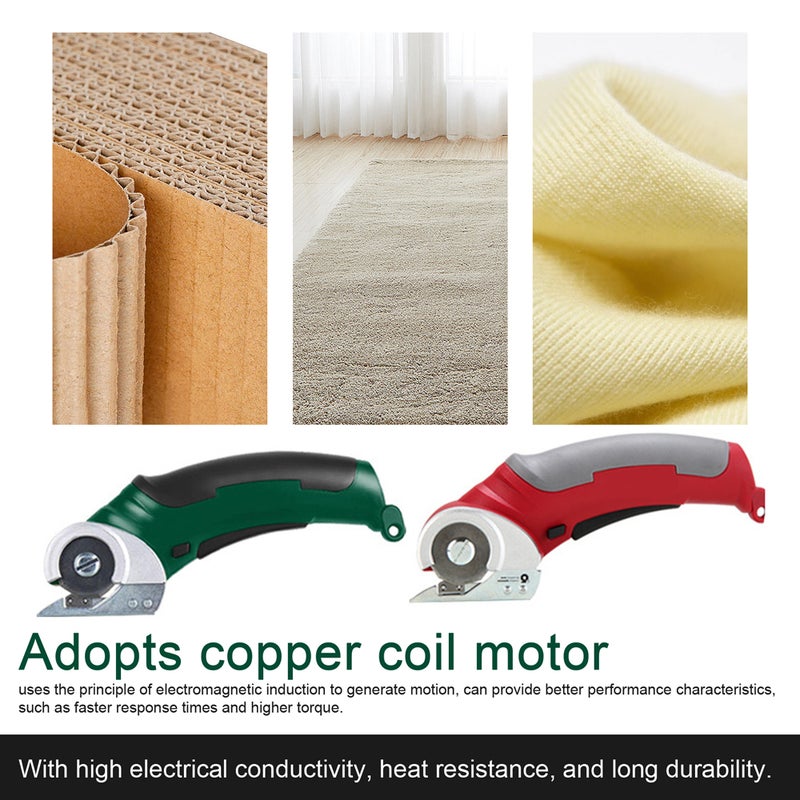 4.2V Electric Cloth Cutter Copper Coil Motor Portable Fabric Cutting Machine Handheld Paperboard Sponge Leather Rugs Carpet Trimmer - Image 2