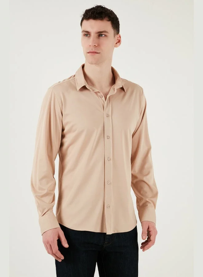 Buratti Buratti Cotton Regular Fit Plain Collar Shirt Men's SHIRT CF25S119628