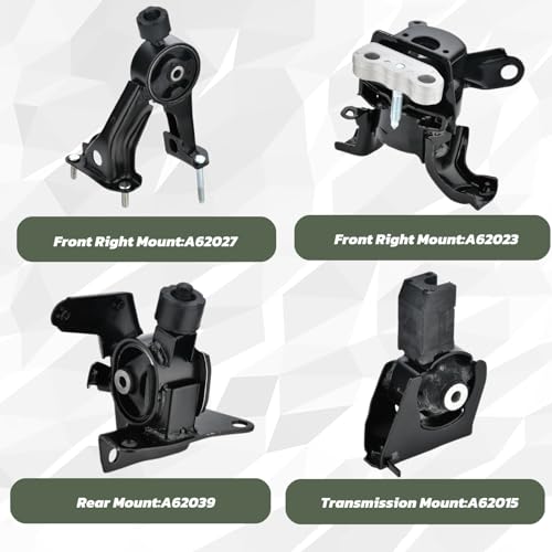Arokzn 4Pcs Engine Motor Mount Transmission Mount Compatible with 2009 2010 2011 2012 2013 Toyota Corolla 1.8L &Toyota Matrix 1.8L,2009-2010 Pontiac Vibe 1.8L FWD A62015 A62023 A62027 A62039 - Image 2