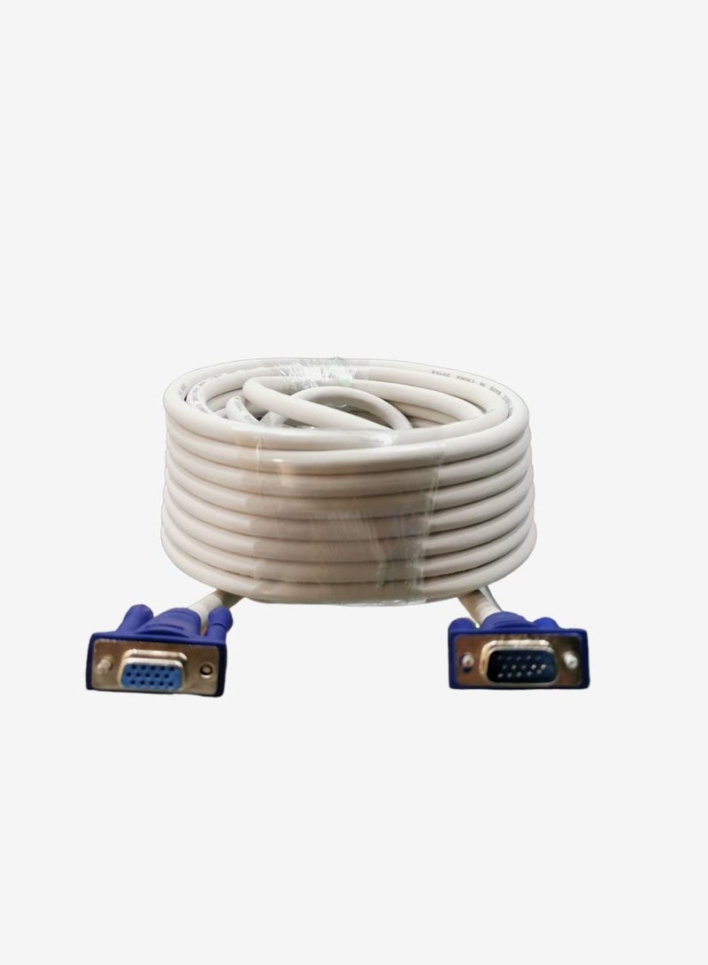 2بي كابل شاشه من 2B طول 10 أمتار  ذكر إلى  أنثى DC463 ابيض - Image 3