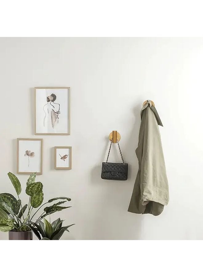 4 Pcs Golden Stainless Steel Adhesive Hooks No Drill Waterproof Bathroom Kitchen - Image 3