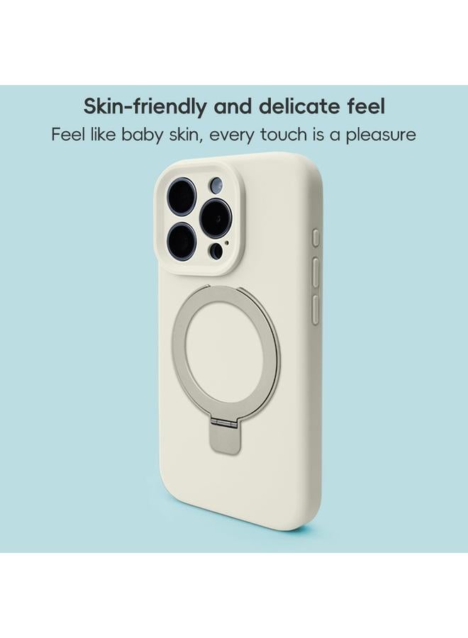 Zaboon Case For iPhone 13 Precision Hole Liquid Silicone MagSafe Metal Ring Holder Phone Case - Image 5