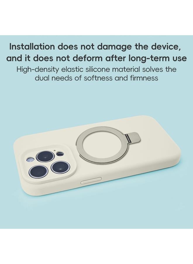 Zaboon Case For iPhone 13 Precision Hole Liquid Silicone MagSafe Metal Ring Holder Phone Case - Image 3