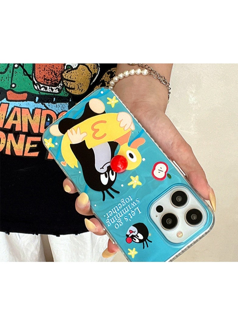 NIBEMINENT Little Mole Cute Protective TPU Case Cover For iPhone 15 Pro Max - Image 2