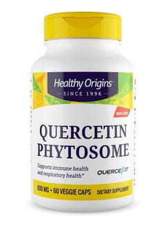 Quercetin Phytosome 500 mg - Quercetin Supplements for Immune Support & Respiratory Support - Vegan, Non-GMO & Gluten-Free Quercetin Supplement - 60 Veggie Capsules