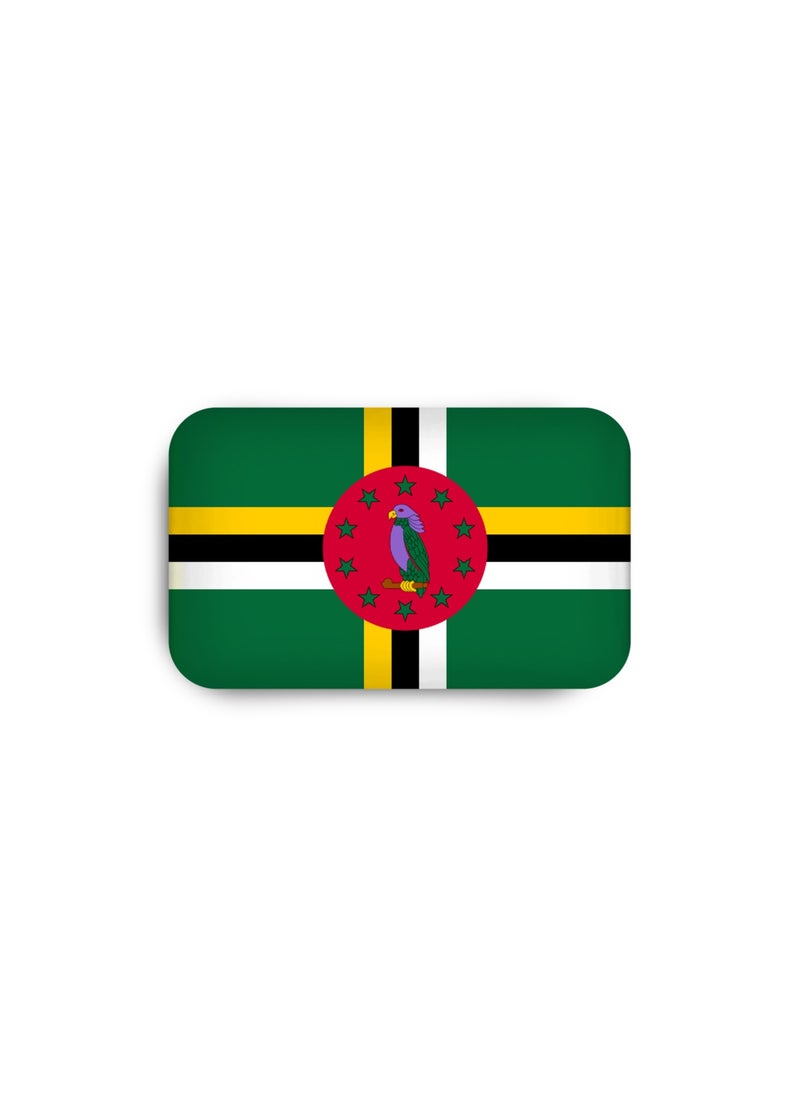 971MEDIA Dominica Flag Magnetic Badge  - Image 2