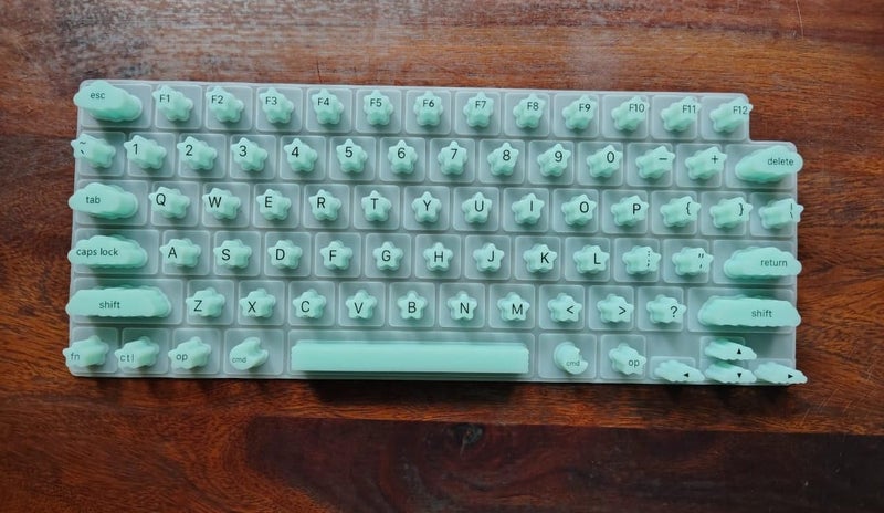 Raya غطاء لوحة مفاتيح متميز لجهاز MacBook Air 13.6 بوصة 2021-2024 [A3113 A2681 M2/M3] و MacBook Air 15.3 بوصة [A3114 A2941 M2/M3] (فن الأظافر باللون النعناعي) - Image 5