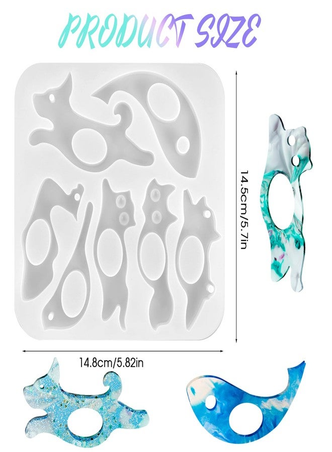 Sliverdew Silicone Molds for Resin, Thumb Book Page Holder Making Molds Reusable Epoxy Resin Molds DIY Book Reading Accessories GIFS for Book Lovers Readers Students, Handmade Bookmarks for Women - 7 Patterns - Image 4