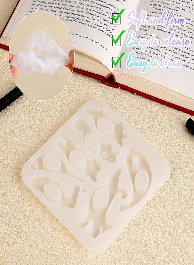 Sliverdew Silicone Molds for Resin, Thumb Book Page Holder Making Molds Reusable Epoxy Resin Molds DIY Book Reading Accessories GIFS for Book Lovers Readers Students, Handmade Bookmarks for Women - 7 Patterns - Image 3