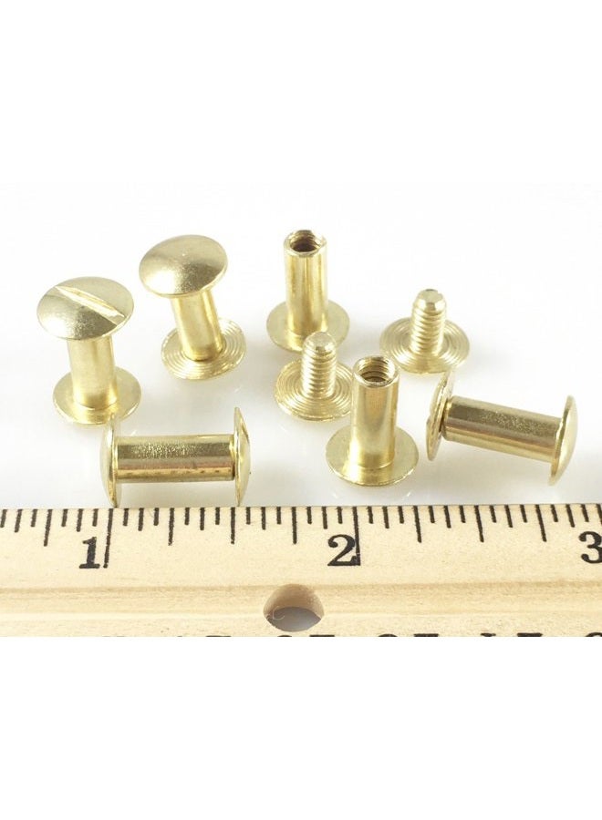 Chicago Screws 1.3cm Plain 50 Pcs Bp Gold
