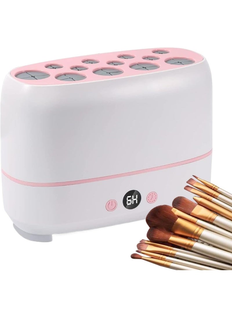 Upgraded Electric Makeup Brush Dryer – Automatic Cosmetic Brush Drying Machine with Thermo-Control, Safe for Bristles, Can Dry 12 Makeup Brushes, 2 Sponges, or Powder Puffs at Once - Image 1